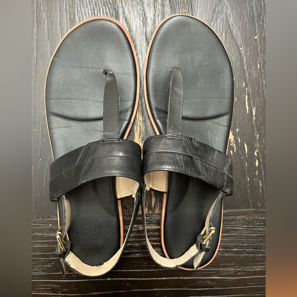 Cole Haan Black Leather Sandals